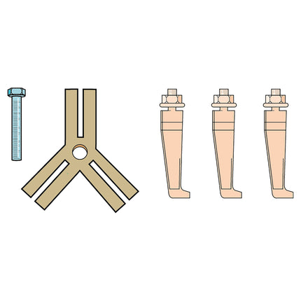 08601000 - Mechanical Thin Jaw 3 Leg Puller 0-75mm