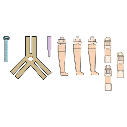 08608000 - Mechanical Thin Jaw 3 Leg Puller 0-75mm