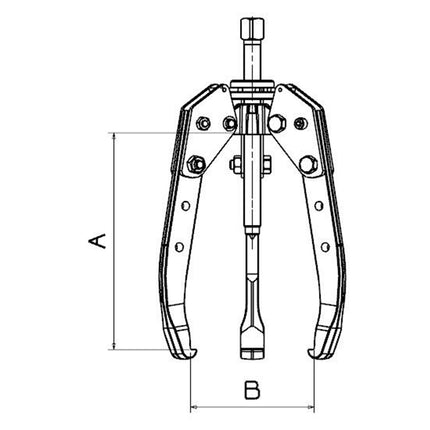 13070000 - Self Centering 2/3 Leg Puller 0-240mm