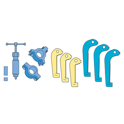 15500000 - Hydraulic 2/3 Leg Puller Kit 75-150mm