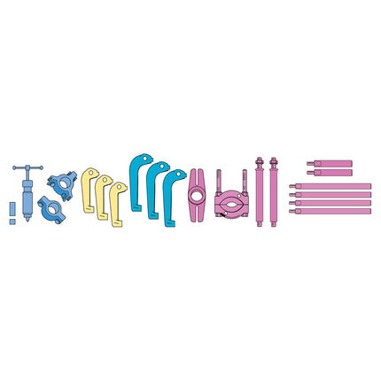 Hydraulic Puller & Separator Kit 50-150mm drawing