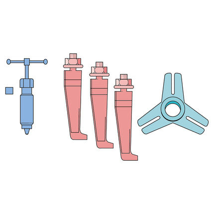 18640000 - Hydraulic Thin Jaw 3 Leg Puller 50-150mm