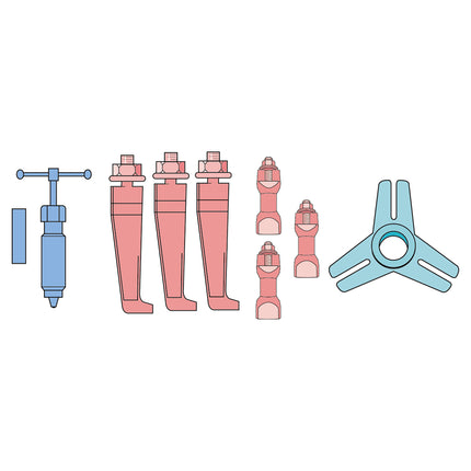 18655000 - Hydraulic Thin Jaw 3 Leg Puller 50-150mm