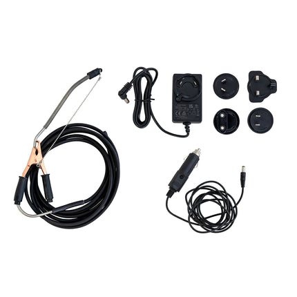 Plugs, wires and extra for gas analyser