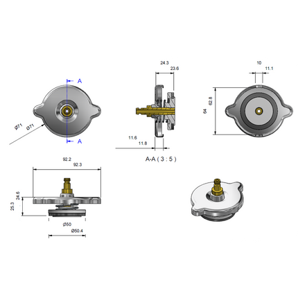 33147800 - HGV Cap Adaptor - Dennis / Optare