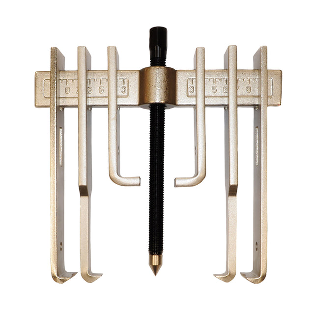 A Speedline 1815 Multipull Puller with 10 tons capacity, featuring metallic finish and multiple jaws for mechanical applications.