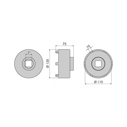 GO1340 - Hub Nut Socket - Man