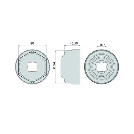 GO1343 - Hub Nut Socket - Renault