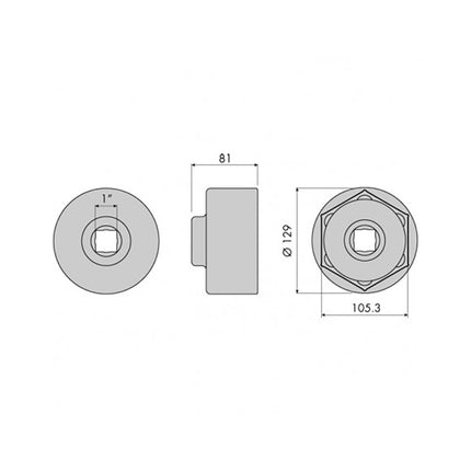 GO1349 - Hub Nut Socket - Renault