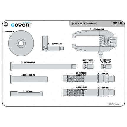 GO449 - Slide Hammer Injector Removal Set