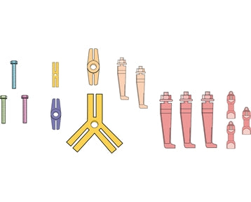 08654400 - Mechanical Thin Jaw 2/3 Leg Puller Kit 225mm